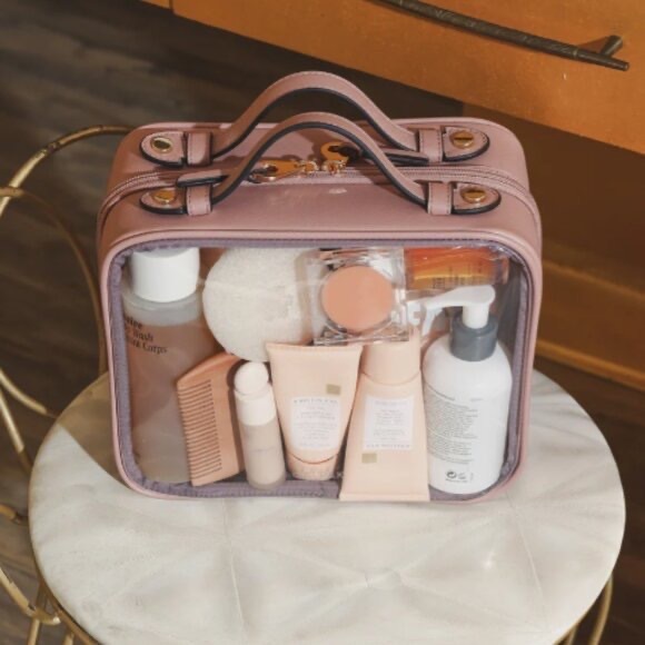 Calpak Handbags - Calpak Medium Cosmetics Case in Mauve